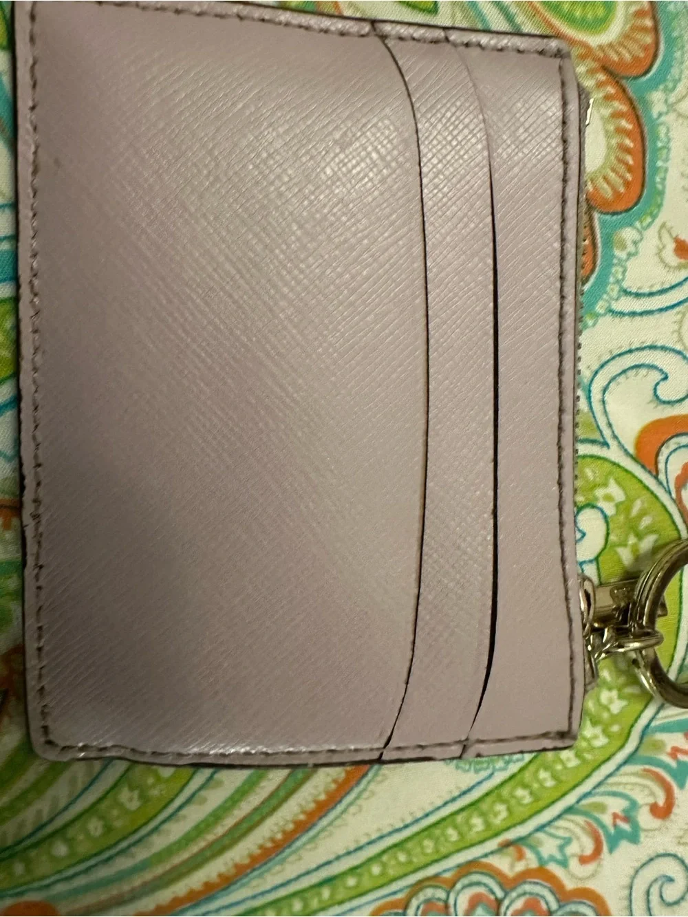 kate spade Pale Pink Saffiano Leather Card Wallet